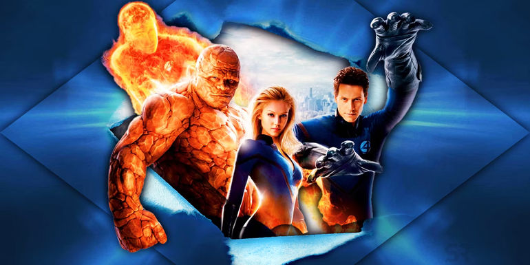 The Fantastic Four in a poster for the 2005 movie