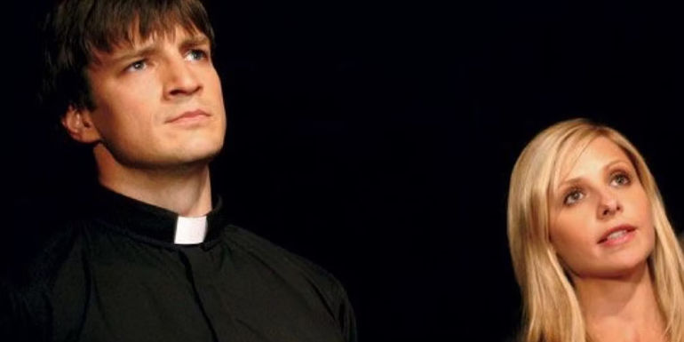 Nathan Fillion and Sarah Michelle Gellar in Buffy the Vampire Slayer