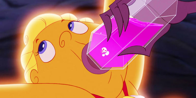 Disney's Baby Hercules drinking the poison