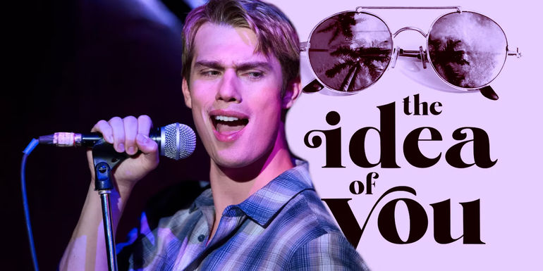 Nicholas Galitzine and The Idea of You book cover