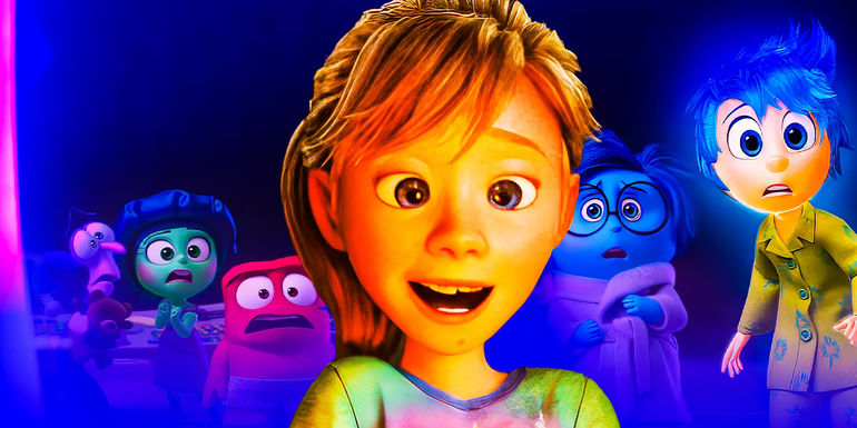 Riley and her emotions in Inside Out 2.