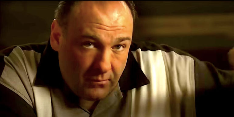 Tony Soprano looks up in the final seconds of The Sopranos series finale