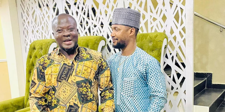 Usman Sojaboy Michael Angela Instagram In 90 Day Fiance Michael in print shirt, Usman wearing blue