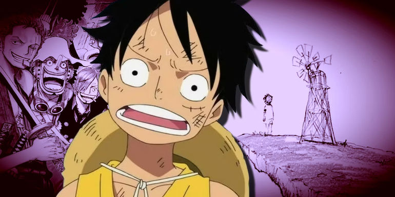 A custom image in which One Piece's Luffy Reacts With Confusion to the Anime Remake