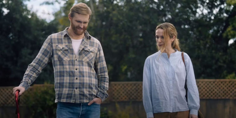 Wyatt Russell and Kerry Condon in Night Swim