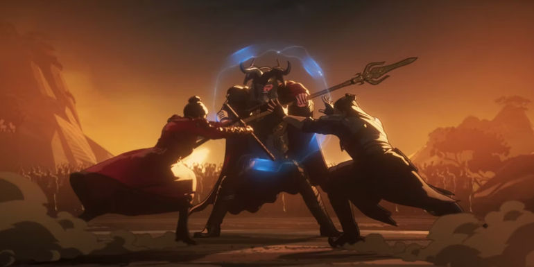 Hela and Wenwu vs Odin in What If Season 2