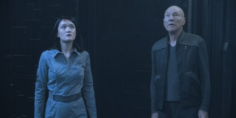 Soji Asha and Jean-Luc in the Star Trek: Picard episode 