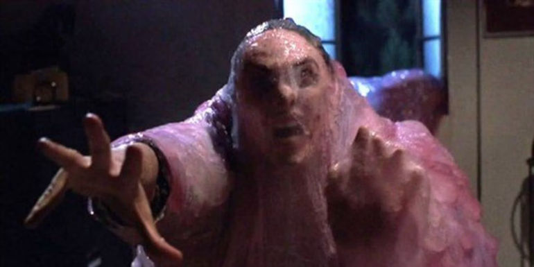 The Blob attacking a woman