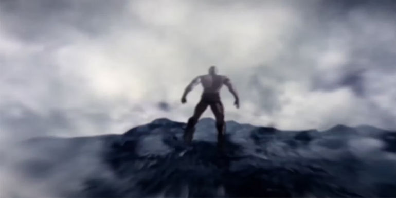 Kratos falls from the Suicide Bluffs in the opening for God of War