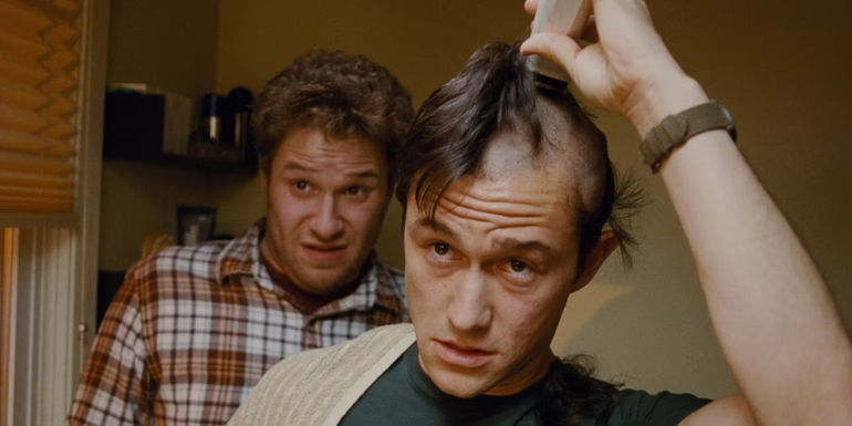 Kyle cringes while Adam shaves his head in 50/50