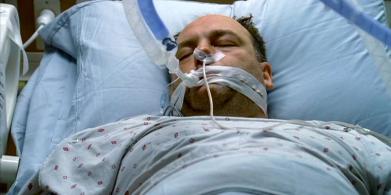 James Gandolfini As Tony Soprano In A Coma In The Sopranos