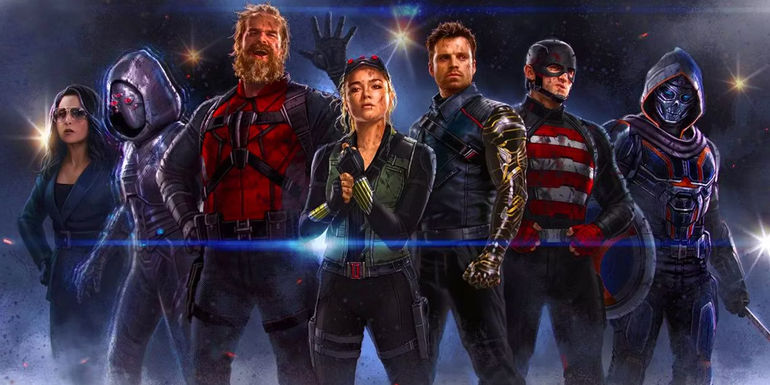 Promotional image of the MCU Thunderbolts standing together