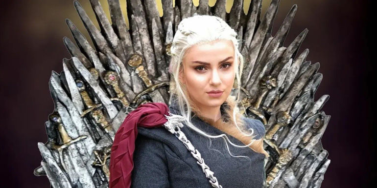 Unveiling the Majestic Daenerys Targaryen Cosplay Conquering the Iron Throne in Game of Thrones