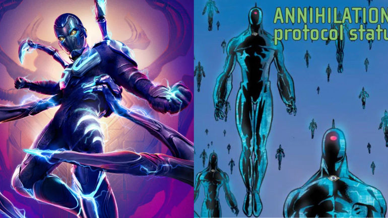 The Epic Tale of Blue Beetle's Encounter with OMAC: Unveiling their Astonishing Connection!