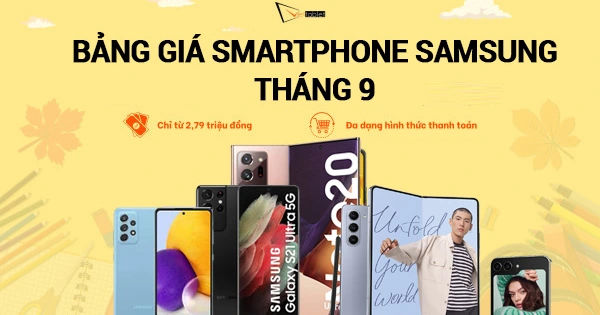 Siêu hấp dẫn! Chào bán Samsung tháng 9/2023: S20 Ultra, S21 Ultra, Note 20 Ultra, Z Fold5 với mức giá cực kỳ hấp dẫn