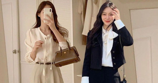11 cách phối áo blouse buộc dây điệu đà đẹp mắt cho mùa thu