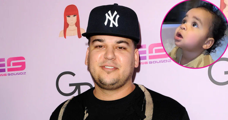 Rob Kardashian Adorably Teases Nephew Tatum About His 'Chubby Cheeks' at Dream's Birthday Bash