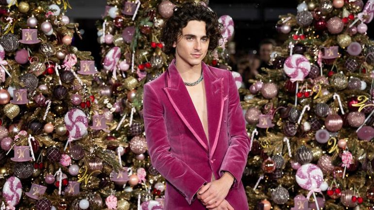 The Trend Continues: Timothée Chalamet Rocks Another Shirtless Suit