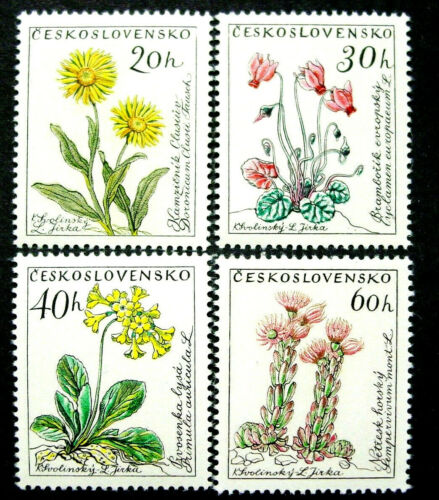 Details about  &nbsp;Czechoslovakia, 1960 Flowers Set, Short, Scott 1013//1018, 4 Stamps, MNH