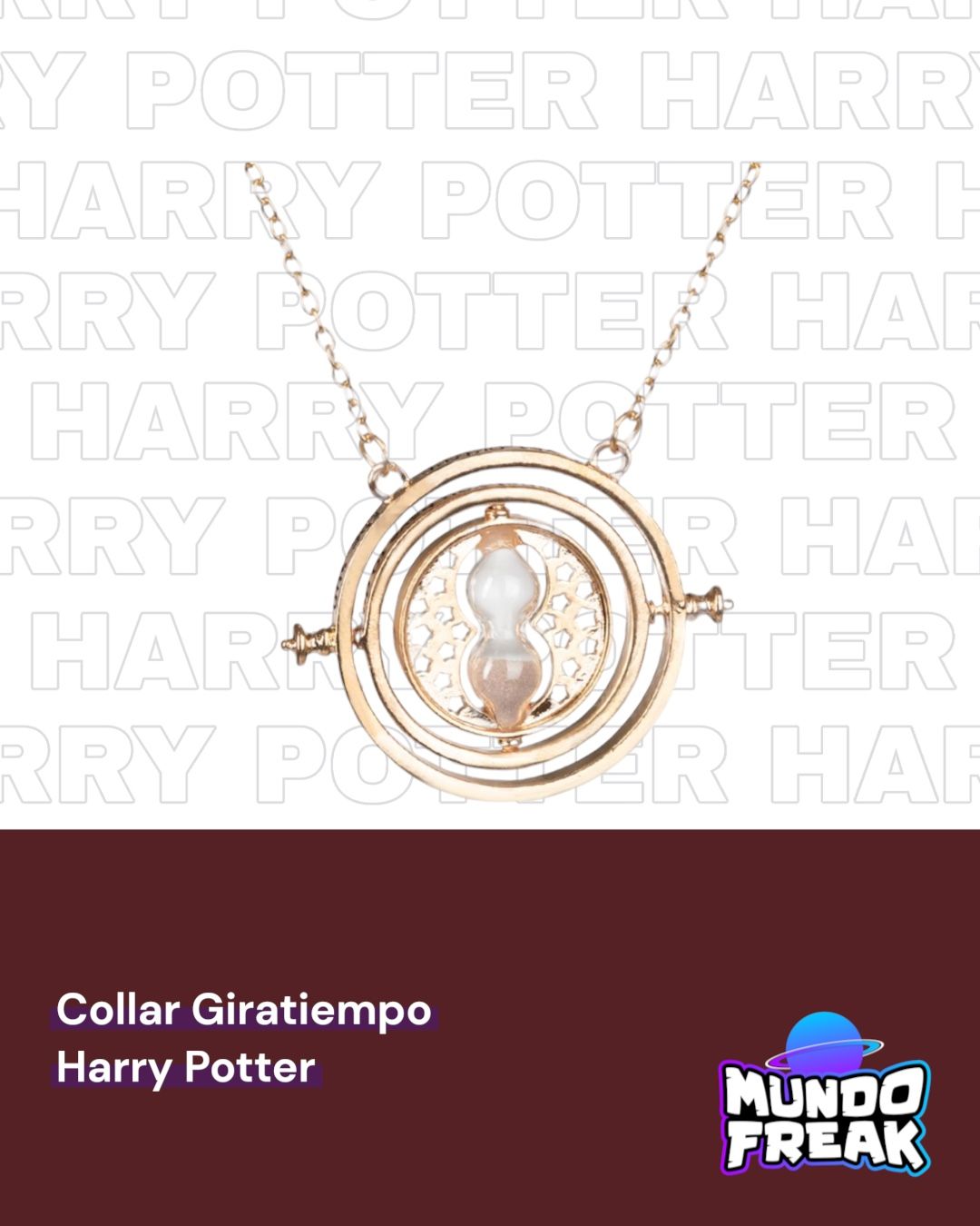 Collar de Giratiempo dorado de Harry Potter