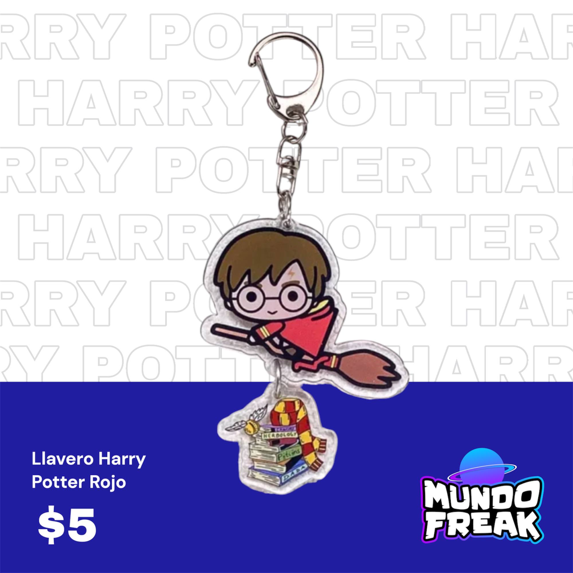 Llavero acrilico de Harry Potter en rojo