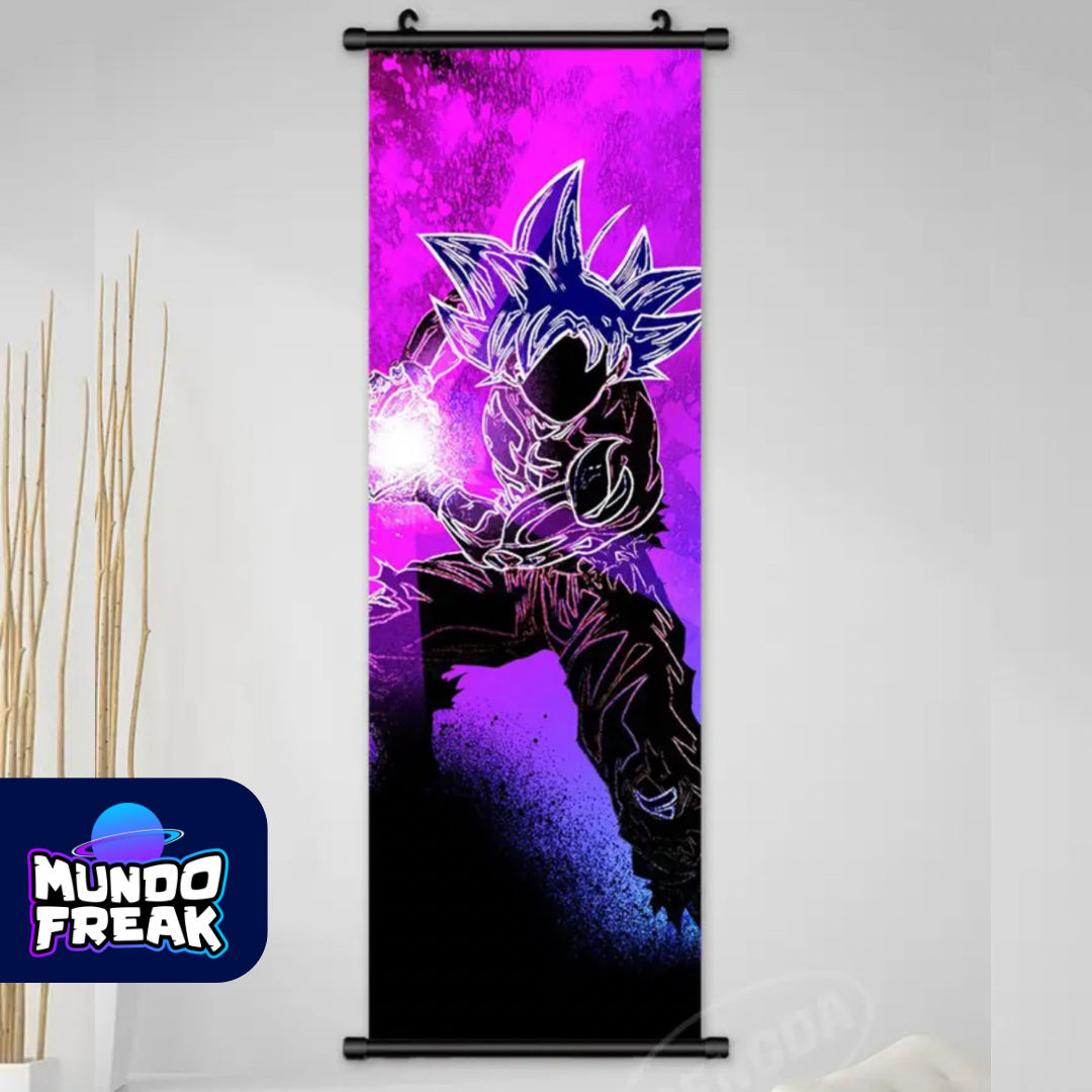 Pergamino Dragon Ball goku sayayin 2 naranja  20x60 - Vista 3