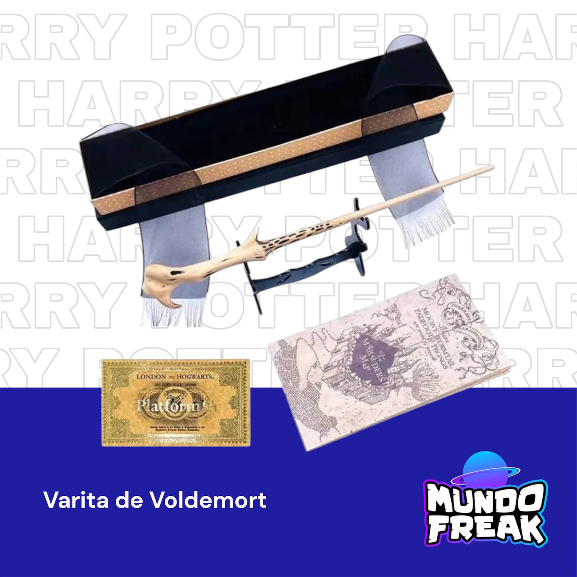 Varita Harry Potter de Voldemort con Mapa y ticket