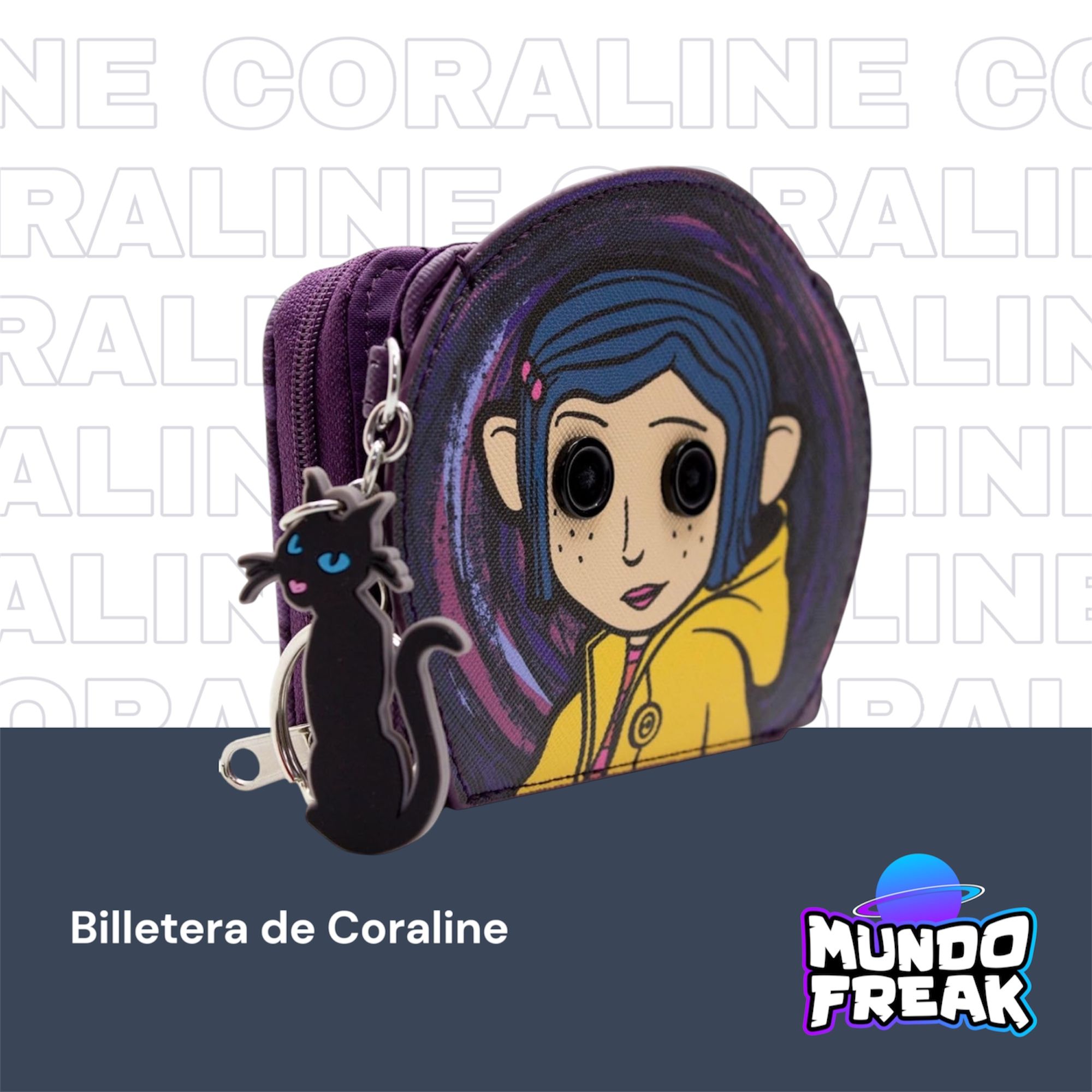 Billetera de Coraline morado 