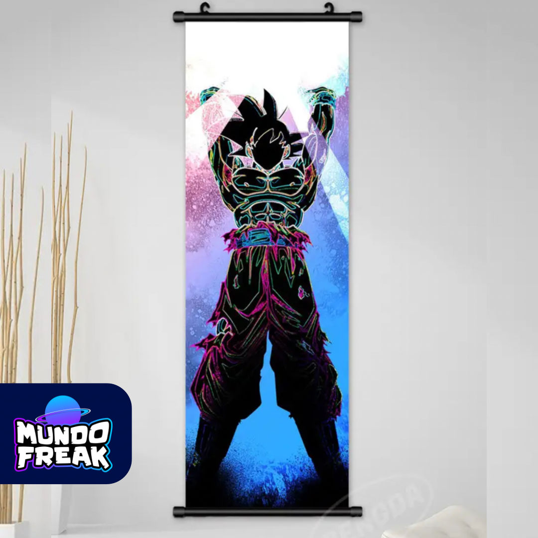 Pergamino Dragon Ball goku sayayin 2 naranja  20x60 - Vista 4