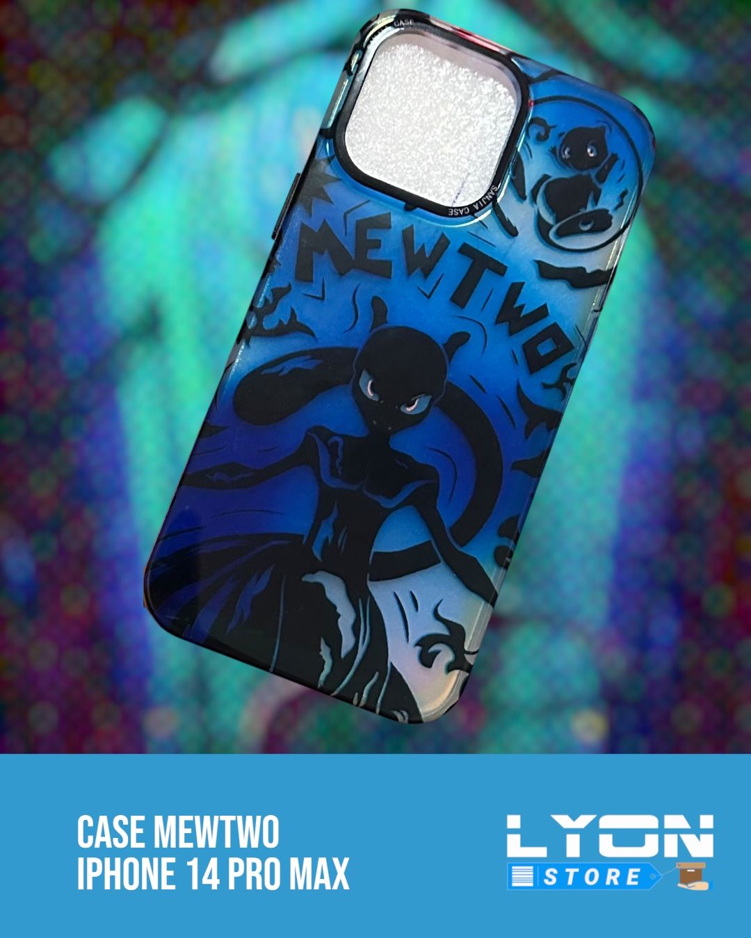 Forro pokemon mewtwo  iphone 14 pro max