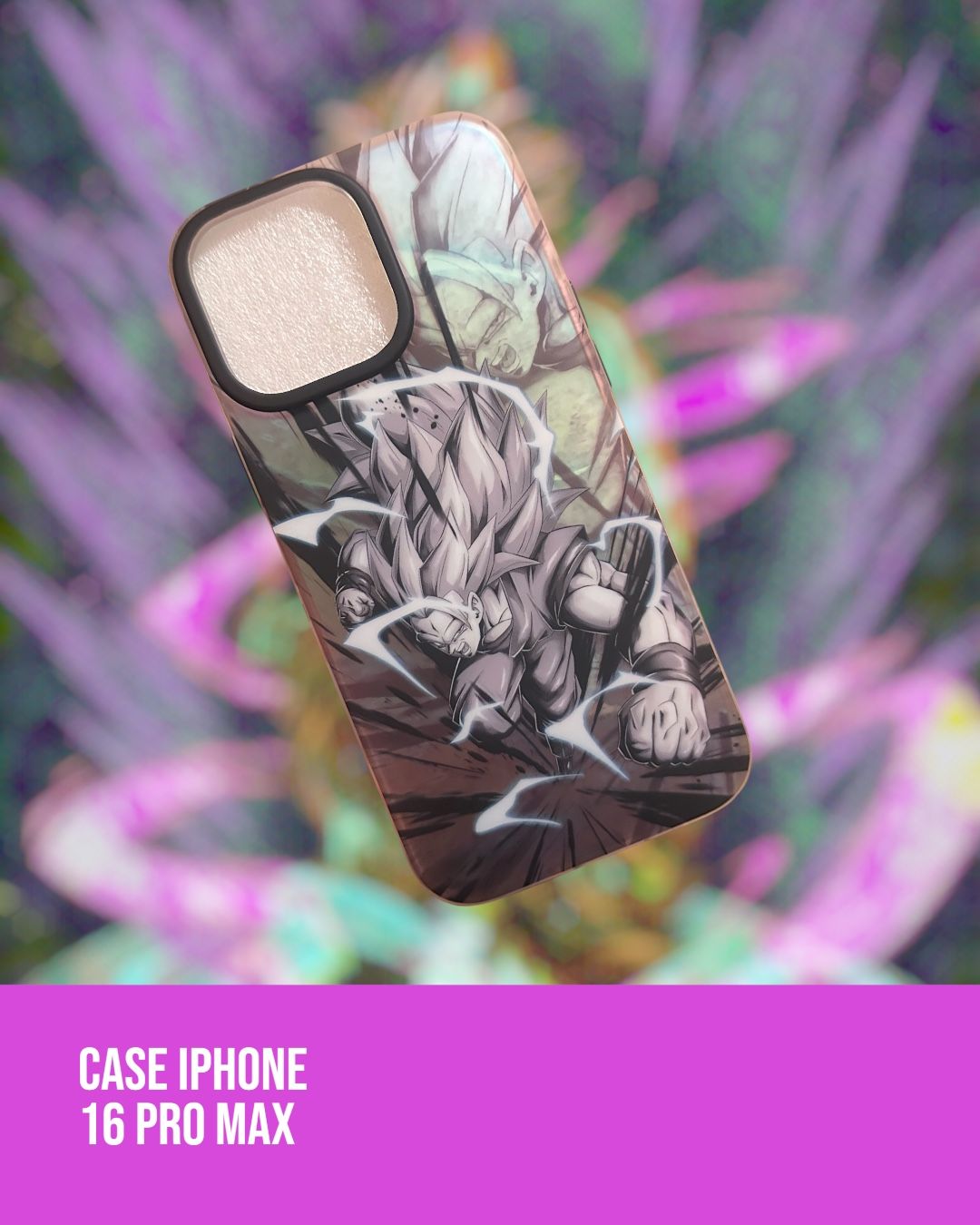 Forro de Goku en accion de Dragon Ball Iphone 16 pro max 