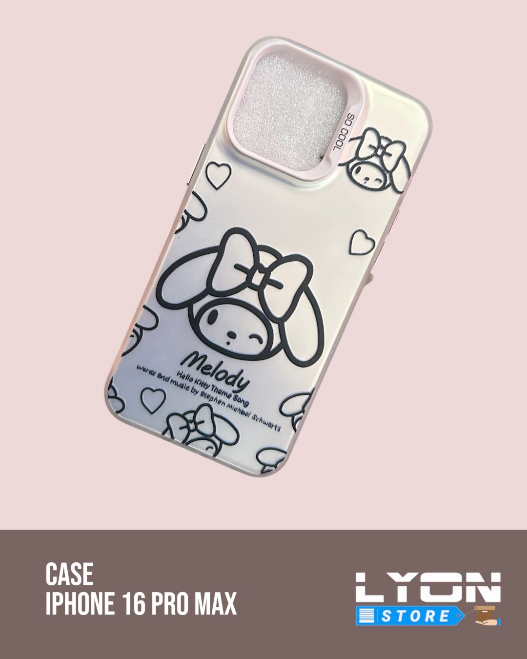 Forro melody plateado iphone 16 pro max