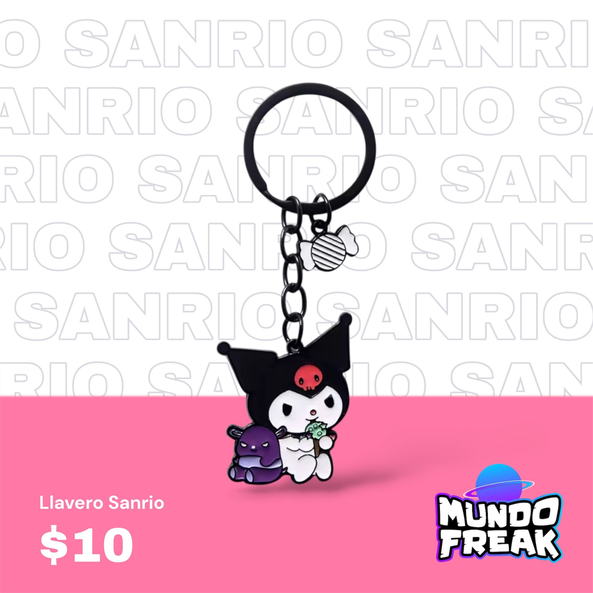 llavero kuromi comiendo