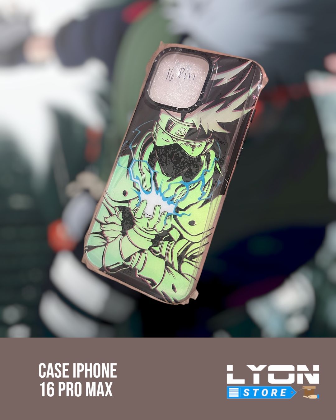 Forro de Kakashi de Naruto de Iphone 16 pro max 