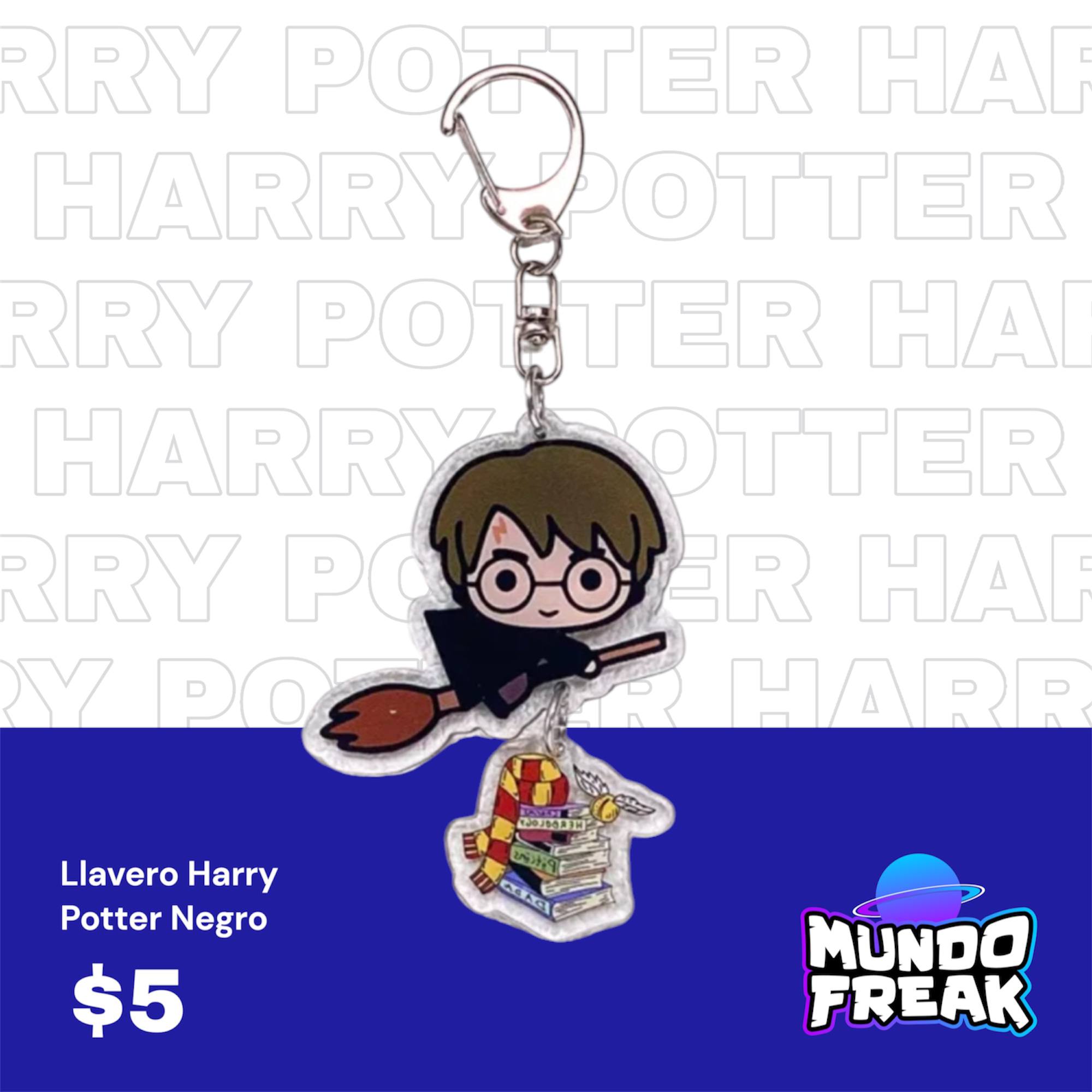Llavero acrilico de Harry Potter en negro