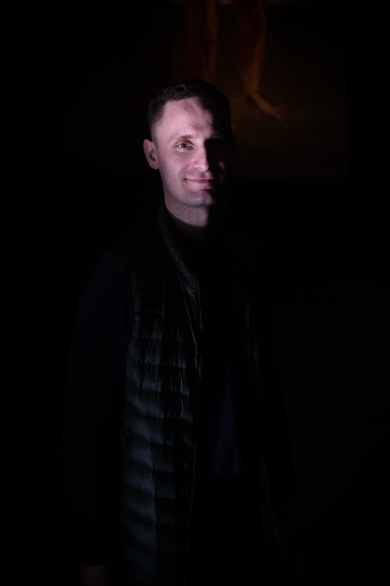 Potter catching the light