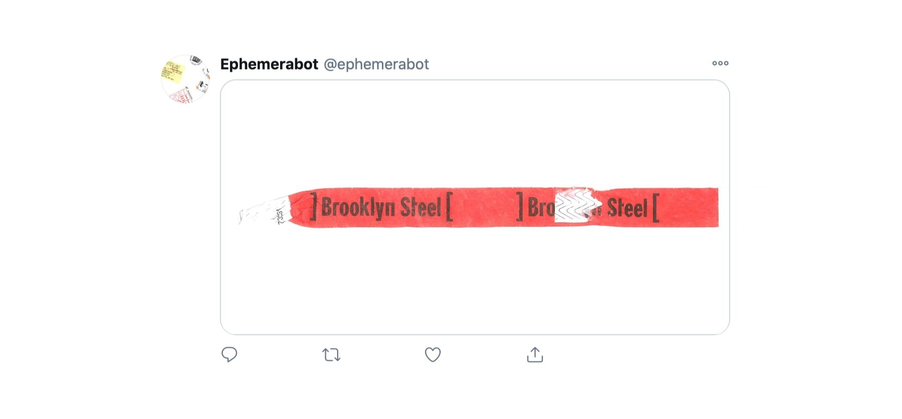 A mock up of a tweet