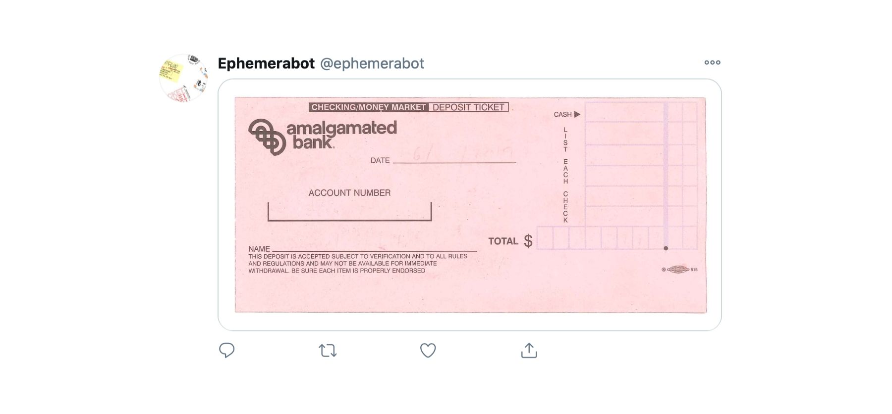 A mock up of a tweet