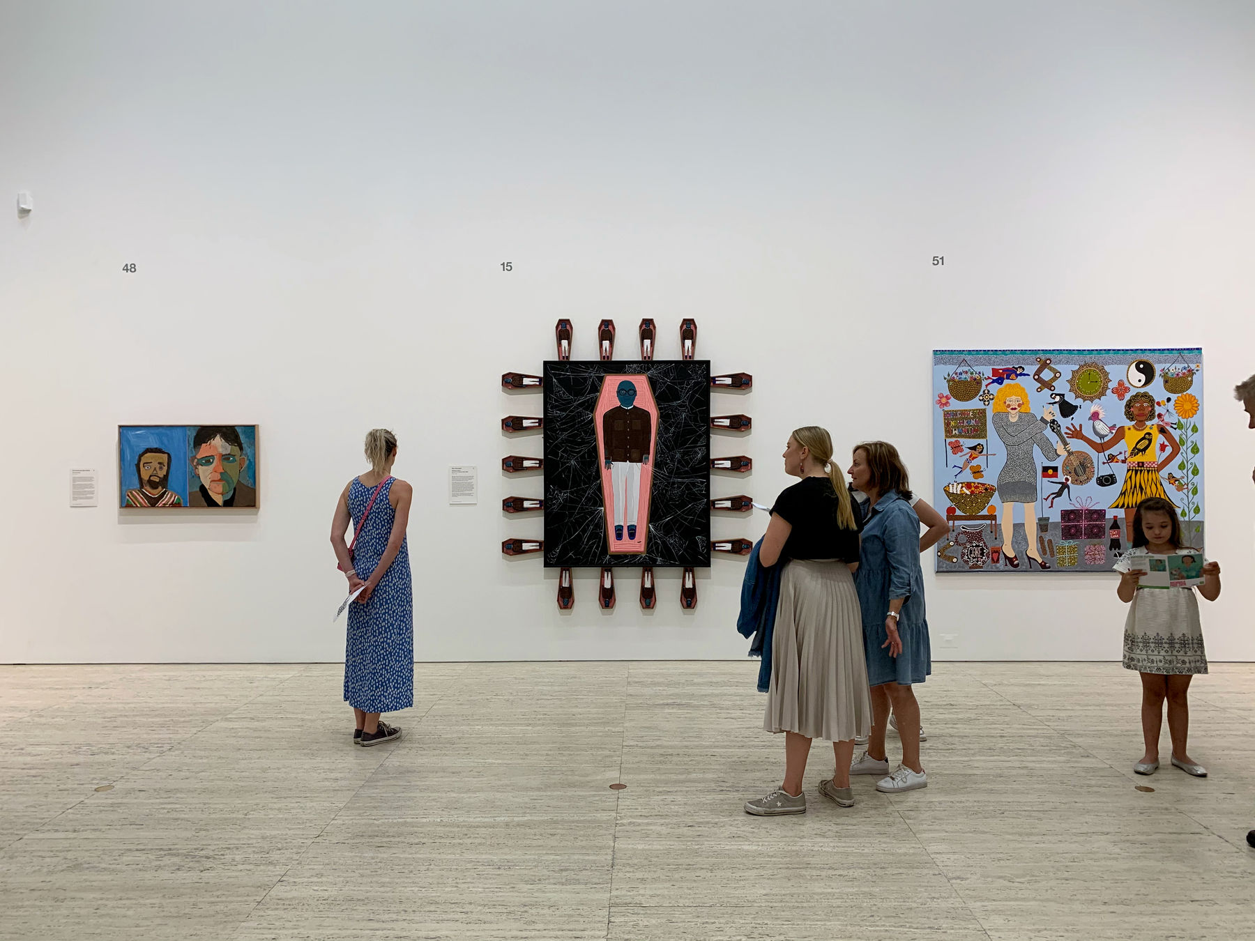 People at the art exhibition