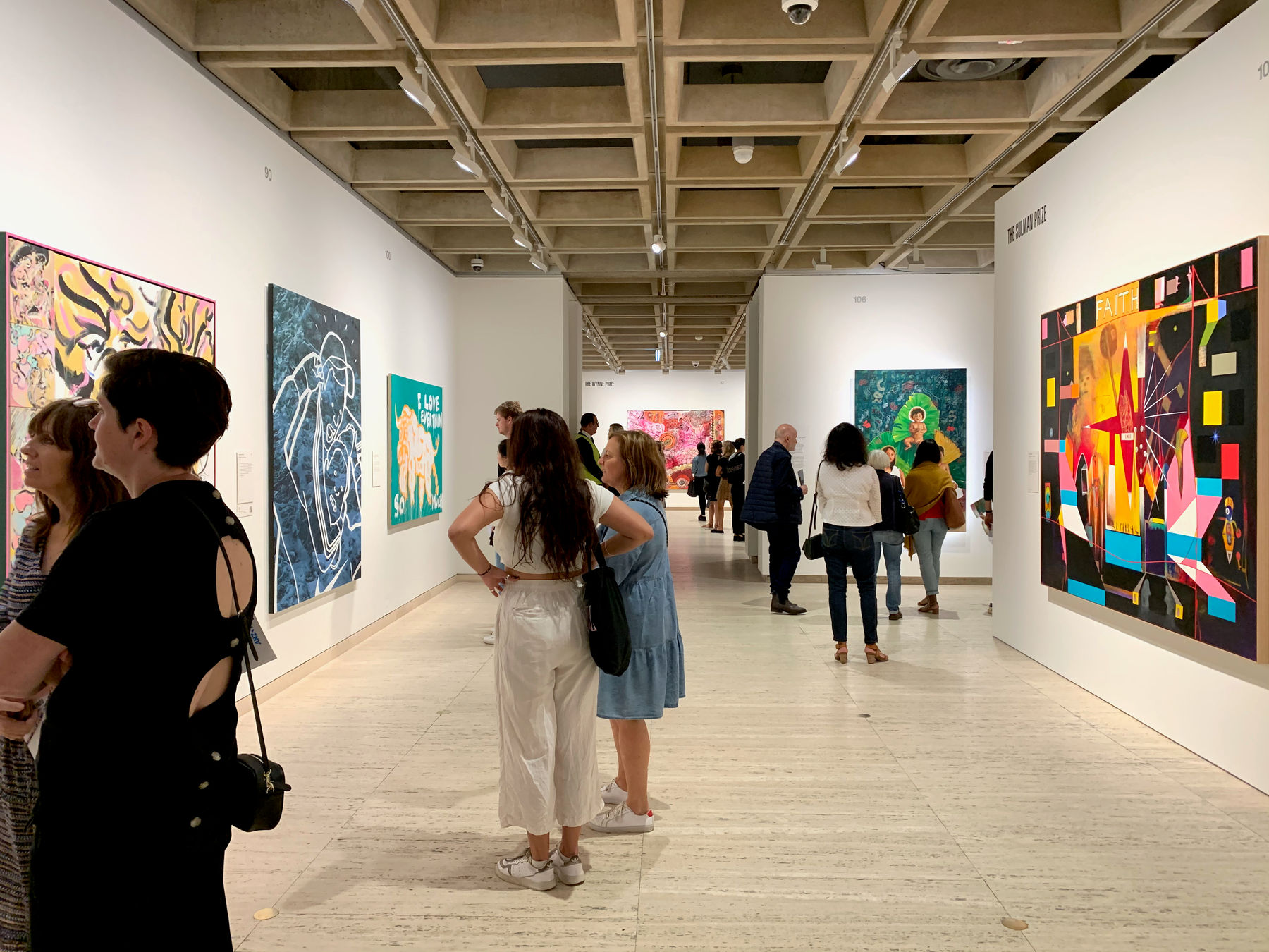 People at the art exhibition