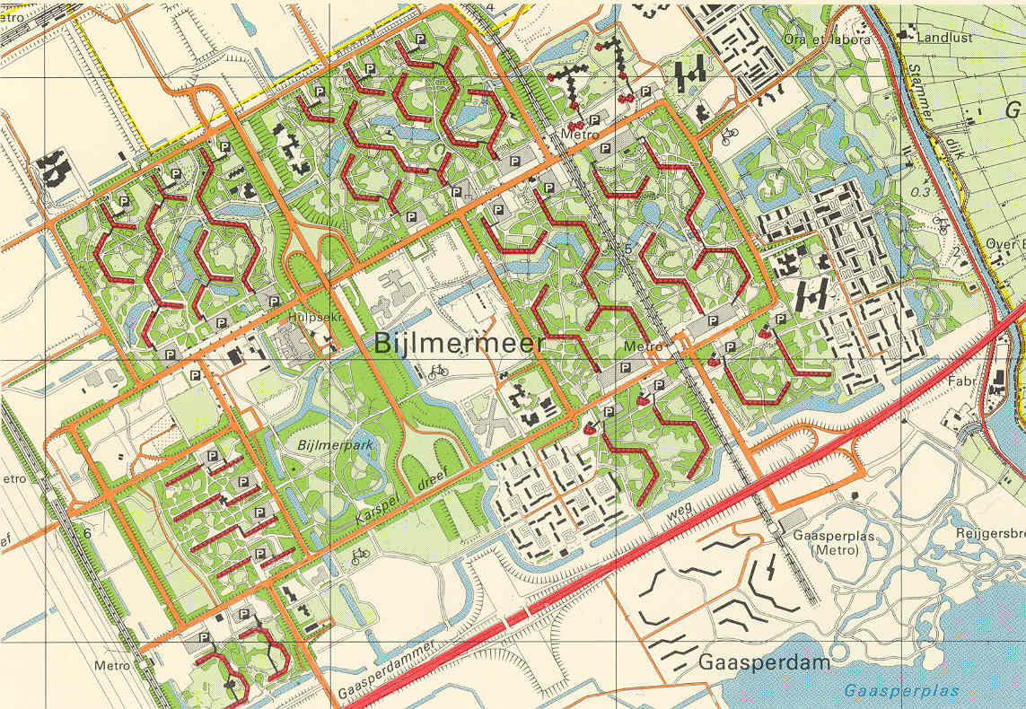 A site plan for Bijlmermeer