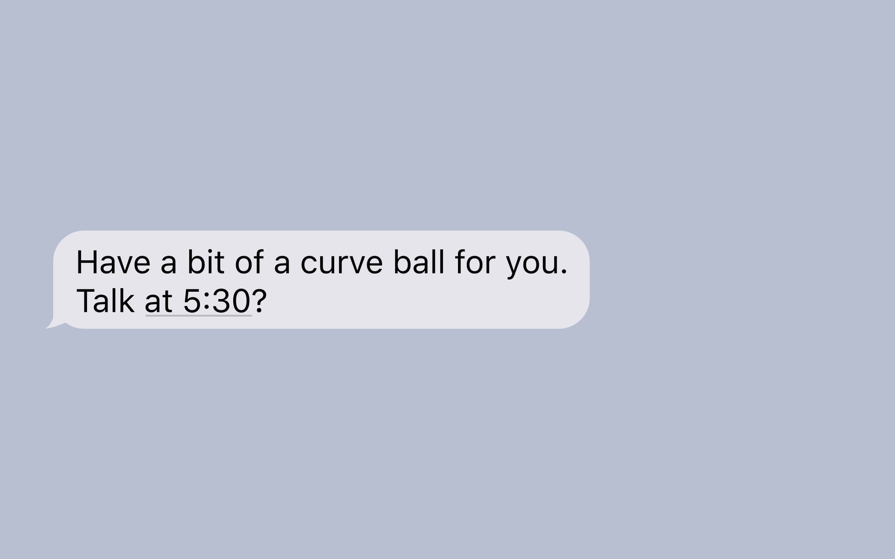 A message from Jon asking if I'm free to chat