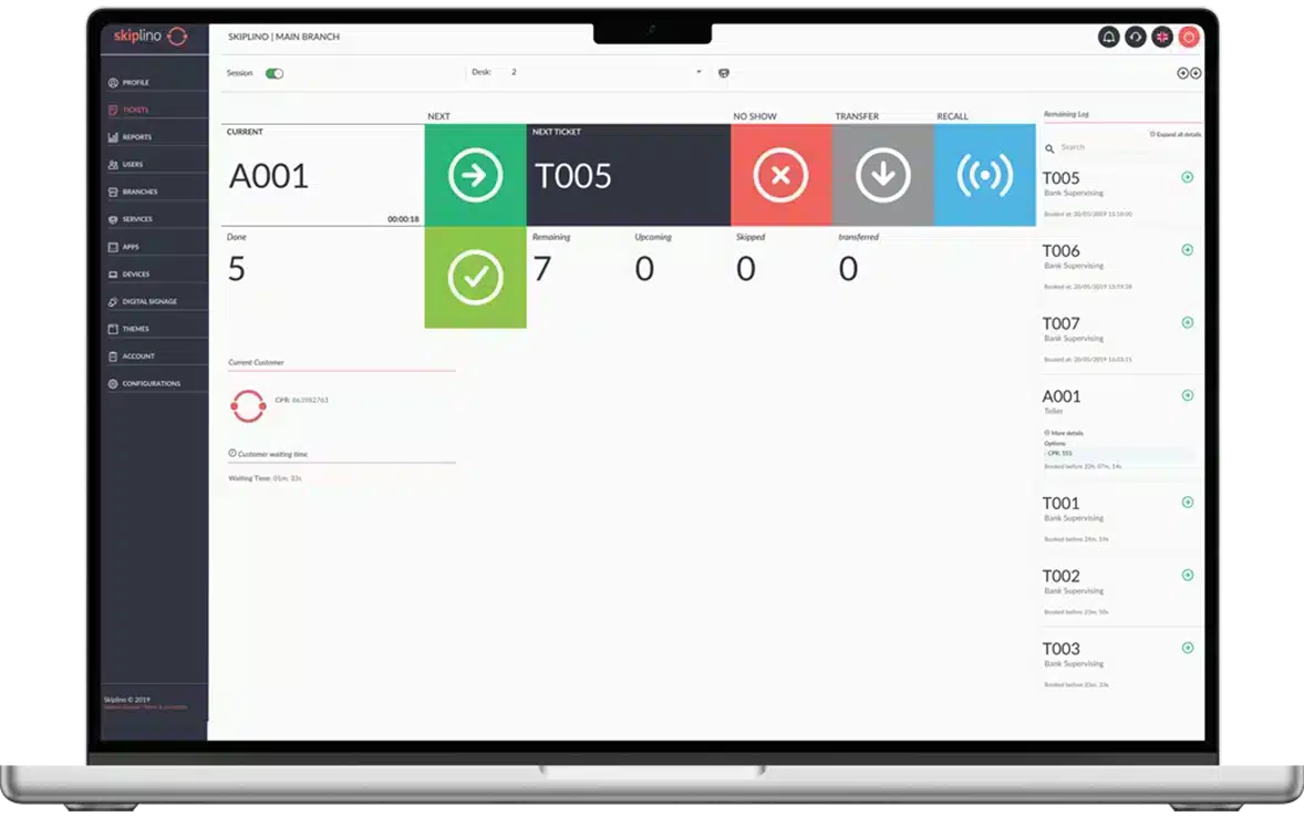 Portal for queue management