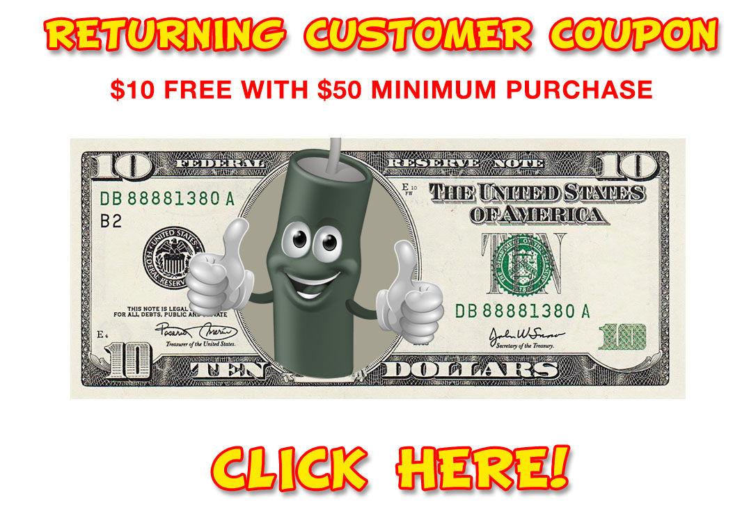 Returning Customer Coupon 10 dollars!