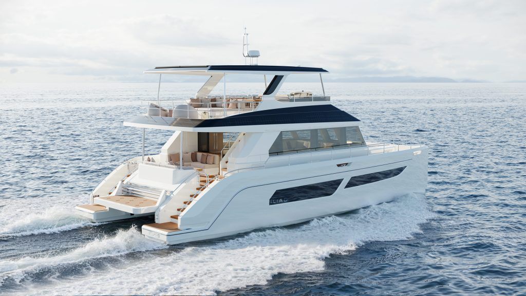 iliad 53f offgrid hybrid electric luxury yacht power catamaran e-motion
