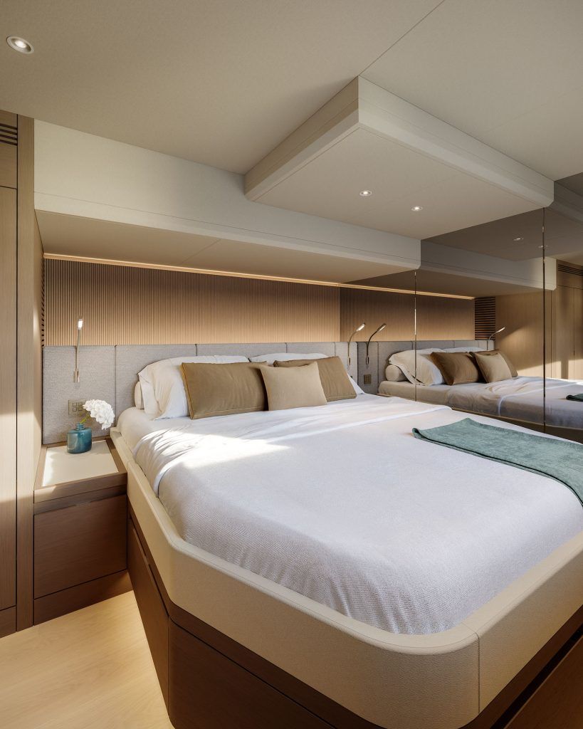 ILIAD Catamarans 53F Baz Yacht Design master cabin