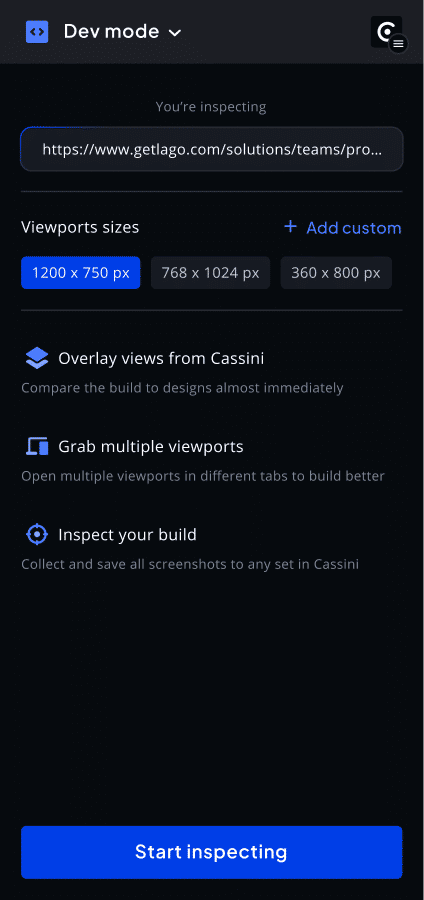cassini chrome-dev snapshot 1