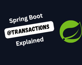 Transactions in Spring boot