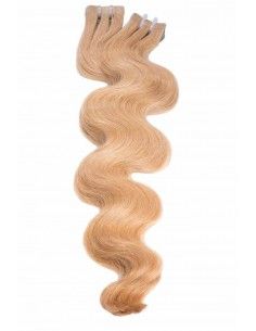 Extensions adhésives ondulées blond miel