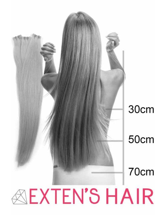 25 Ombre Hair Extension Strahnen 8 Haselnussbraun Ombre Hair